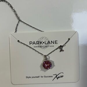 Park Lane 8” with 3” extender breast cancer necklace